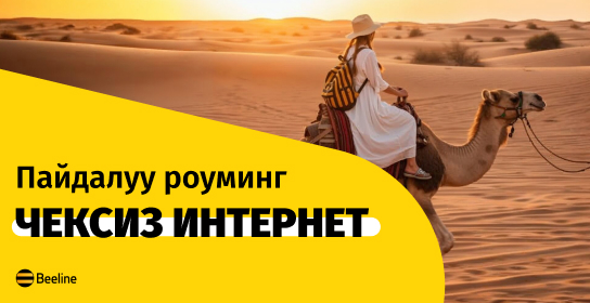 Beeline'дын роуминги менен жайкы маанай